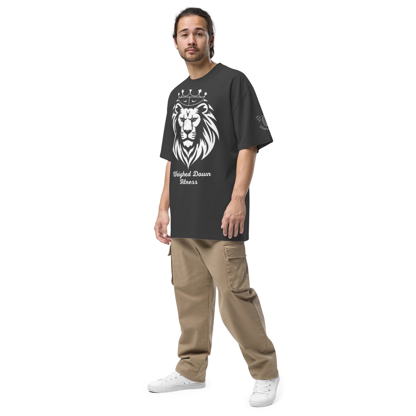 *NEW* Weighed Down Fitness “White Lion” Oversized T-Shirt